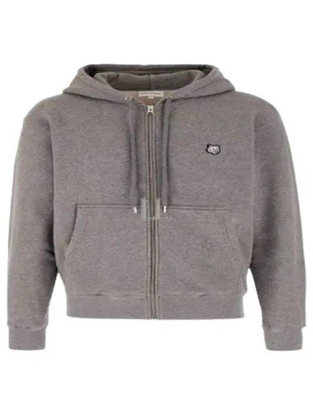 Foxhead Patch Comfort Zipper Hooded Medium Grey Melange - MAISON KITSUNE - BALAAN 2