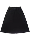 Cotton spandex belted long skirt black - OFFGRID - BALAAN 2