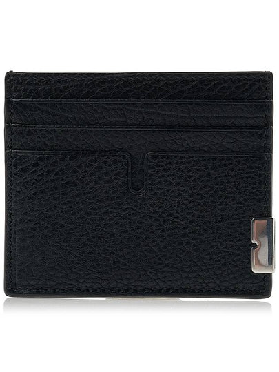 Grained Leather Card Wallet Black - BURBERRY - BALAAN 2