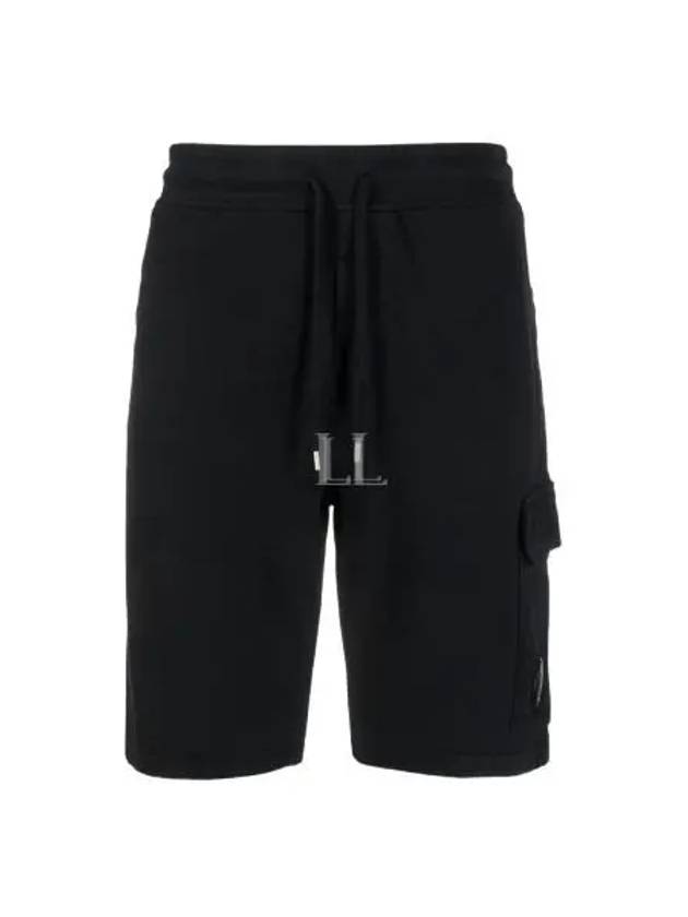 Light Fleece Utility Shorts Black - CP COMPANY - BALAAN 2