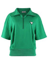 Golf Tennis Big Collar Zip Up T-Shirt Green - AVAVE - BALAAN 2