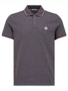 Logo Patch Short Sleeve Polo Dark Grey - MONCLER - BALAAN 2