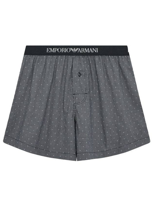 Logo Banding Cotton Boxer Shorts Grey - EMPORIO ARMANI - BALAAN 1