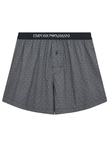 Logo Banding Cotton Boxer Shorts Grey - EMPORIO ARMANI - BALAAN 1