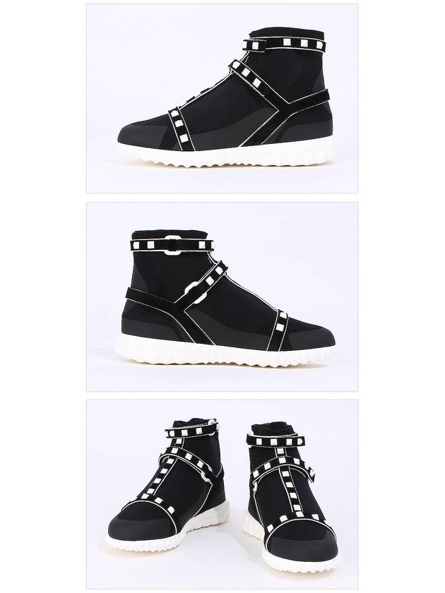 S Rockstud High Top Sneakers PW2S0F81 FTI 0VP - VALENTINO - BALAAN 5