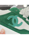 Men's Sneakers Suede Tennis Green CC Logo - CHANEL - BALAAN 3