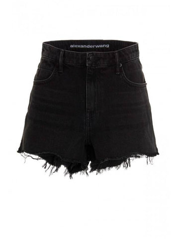 Women's Bite Denim Shorts Black - ALEXANDER WANG - BALAAN 1