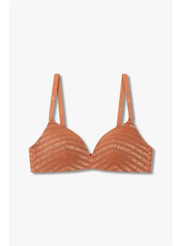 UNDERWEAR Women s Embroidered Logo Pattern Triangle Bra Brown - EMPORIO ARMANI - BALAAN 1