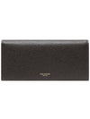 Men's Logo Pebble Grain Leather Long Wallet Brown - THOM BROWNE - BALAAN 3