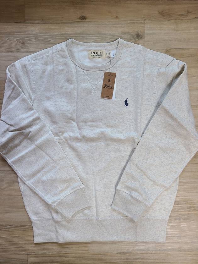 Embroidery Logo Sweatshirt Oatmeal Header - POLO RALPH LAUREN - BALAAN 6