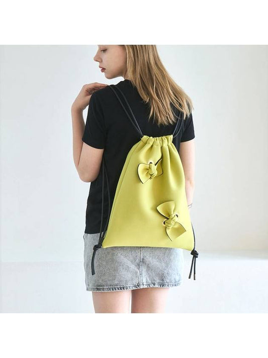 Back to Ribbon Backpack Cream Yellow - SUIN - BALAAN 1
