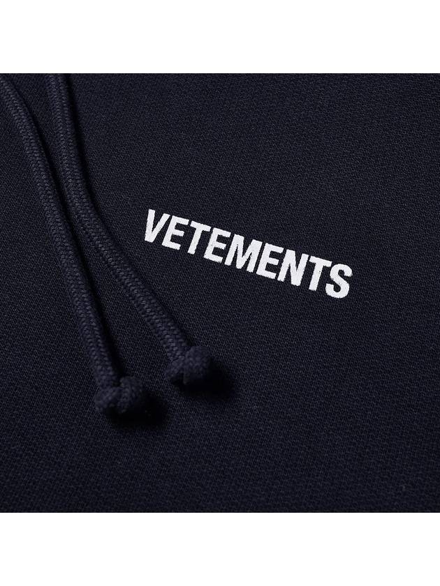 Small Logo Hoodie Navy - VETEMENTS - BALAAN 5