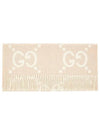 GG Cashmere Lamé Jacquard Scarf Camel - GUCCI - BALAAN 3