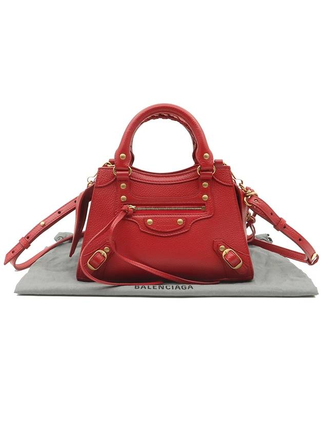 Red Calfskin Neo Classic Top Handle Mini City 2WAY 638524 - BALENCIAGA - BALAAN 1