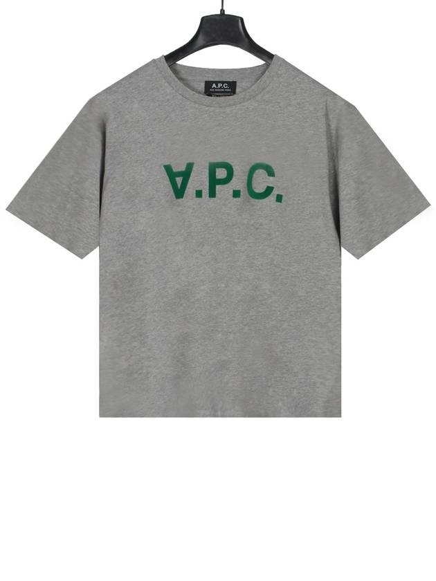 Logo Print Crew Neck Short Sleeve T-Shirt Grey - A.P.C. - BALAAN 2