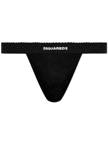 Dsquared2 Thongs With Logo, Women's, Black - DSQUARED2 - BALAAN 1