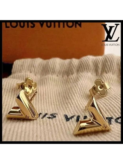 Essential V Stud Earrings Gold - LOUIS VUITTON - BALAAN 2