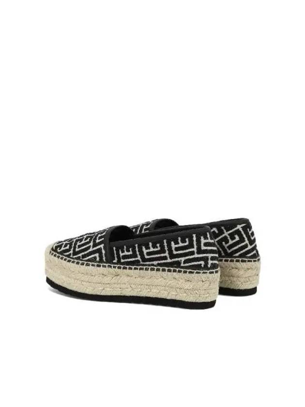 Women s loafer lace up ALEX monogram jacquard espadrilles CN1UG866TJMAGFE - BALMAIN - BALAAN 4