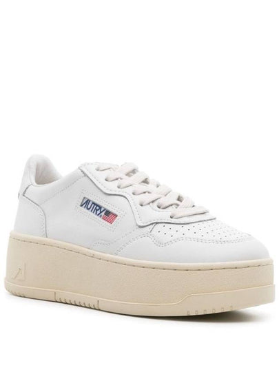 White Low Top Sneakers With Oversized Platform In Leather Woman - AUTRY - BALAAN 2