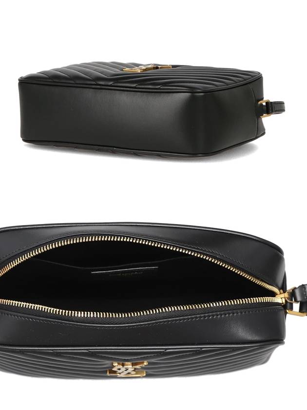 Lou Logo Quilting Cross Bag Black - SAINT LAURENT - BALAAN 6