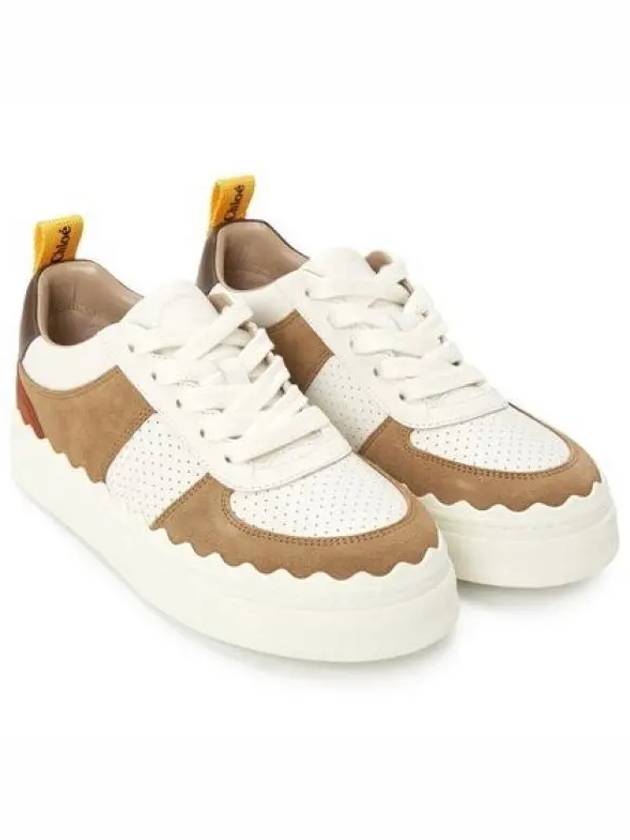 Lauren Leather Sneakers Brown White - CHLOE - BALAAN 2