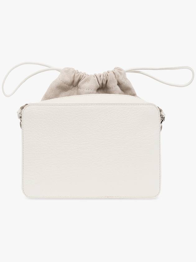 Logo Patch Leather Bucket Cross Bag White - MAISON MARGIELA - BALAAN 4