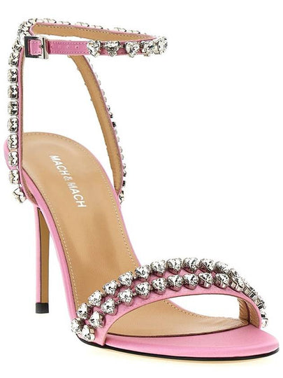 Mach & Mach 'Audrey Crystal Round Toe Satin' Sandals - MACH & MACH - BALAAN 2