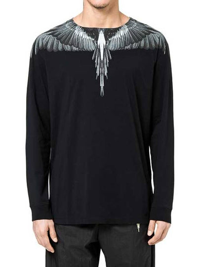 Wing Long Sleeve T-Shirt Black - MARCELO BURLON - BALAAN 2