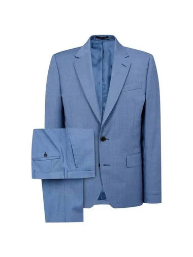 Patterned Wool Soho Tailored Fit Suit Blue - PAUL SMITH - BALAAN 1