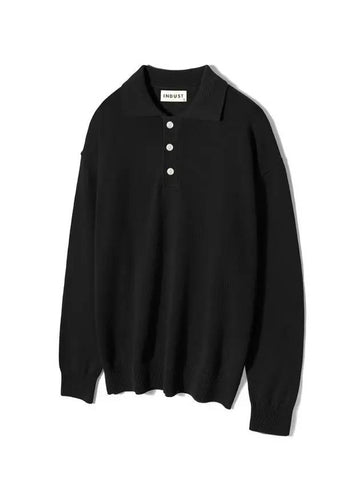 Naples button collar knitblack - INDUST - BALAAN 1