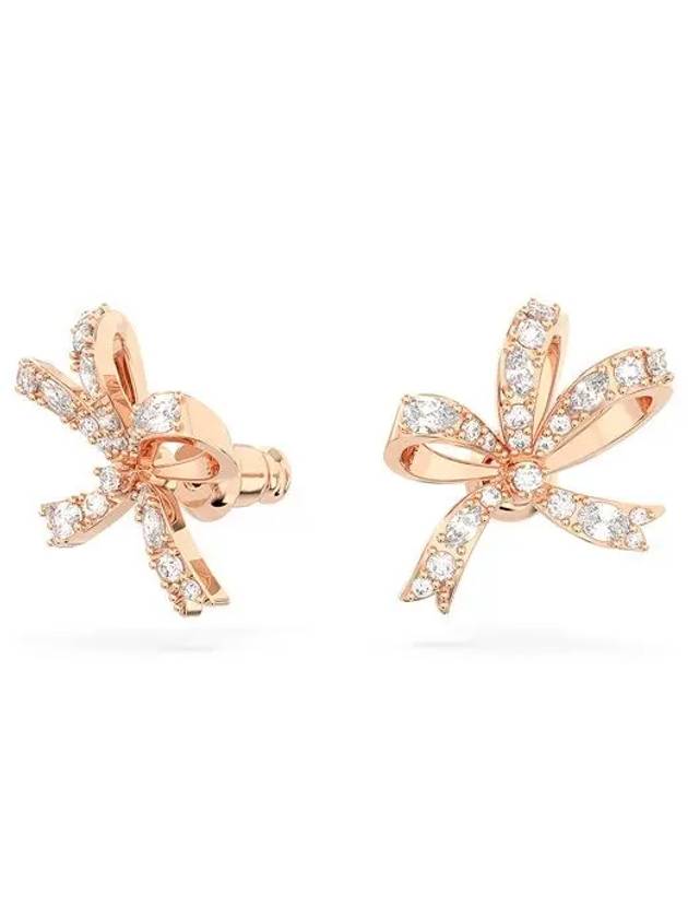 Hyperbola Volta Bow Stud Earrings Rose Gold - SWAROVSKI - BALAAN 3