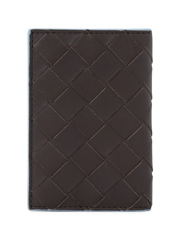 Intrecciato Flap Calfskin Card Holder Fondant - BOTTEGA VENETA - BALAAN 3