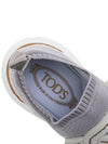 Women's High Tech Fabric Leather Low Top Sneakers Grey - TOD'S - BALAAN 8