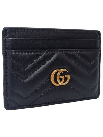 Women s 443127 GG Marmont Matelasse black gold card wallet - GUCCI - BALAAN 2