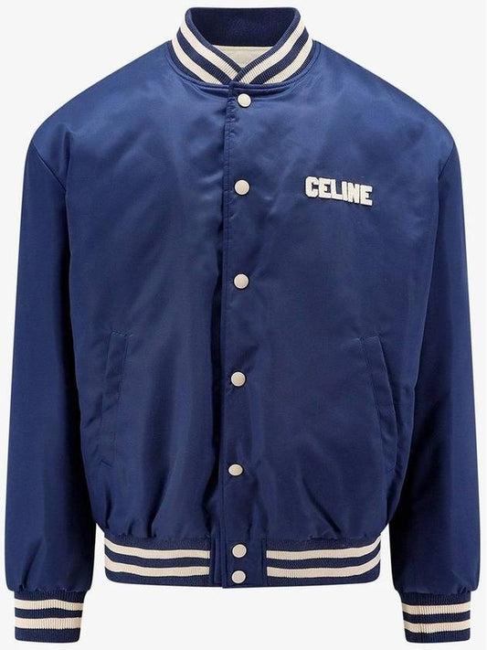 Loose Teddy Nylon Jacket Navy - CELINE - BALAAN 1