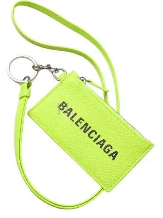 logo necklace card wallet yellow - BALENCIAGA - BALAAN 2