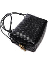 Intrecciato Small Leather Shoulder Bag Black - BOTTEGA VENETA - BALAAN 6