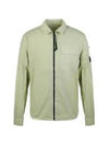 Gabardine Zipped Long Sleeve Shirt Sage - CP COMPANY - BALAAN 2