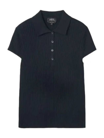 Jess Cotton Polo Shirt Navy - A.P.C. - BALAAN 2