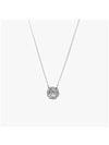 Idyllia Flower Rhodium Necklace Blue - SWAROVSKI - BALAAN 5