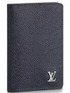 Taiga pocket organizer card wallet navy - LOUIS VUITTON - BALAAN 2