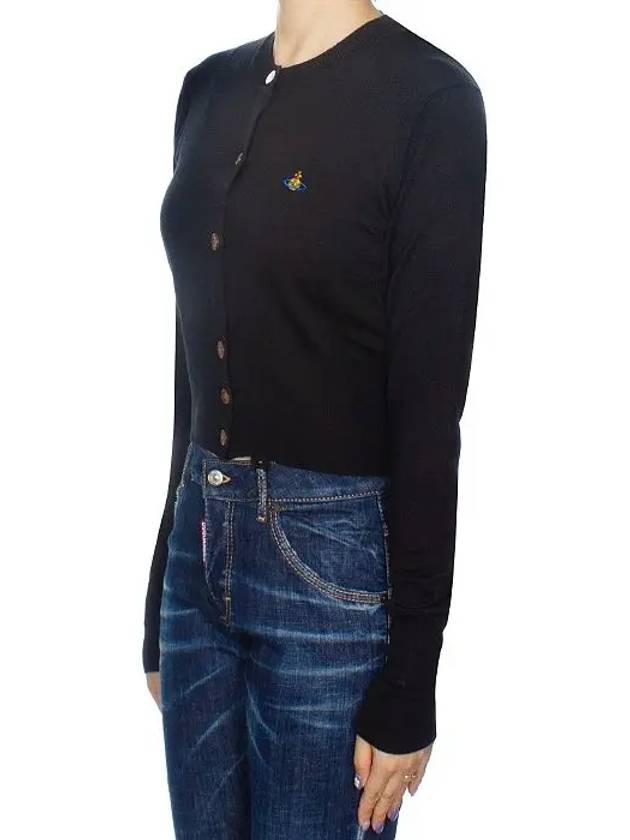 Bea Cropped Cardigan Black - VIVIENNE WESTWOOD - BALAAN 3