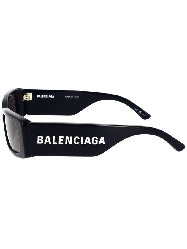 Eyewear Logo Print Rectangular Frame Sunglasses Black - BALENCIAGA - BALAAN 4