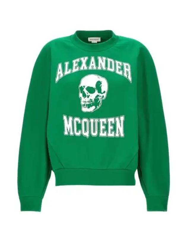 Skull Print Sweatshirt Green - ALEXANDER MCQUEEN - BALAAN 2