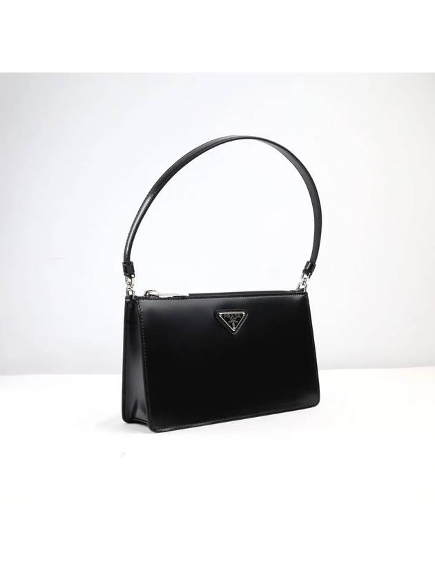 Brushed Leather Mini Bag Black - PRADA - BALAAN 5