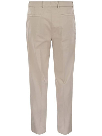 Garment-dyed Leisure Fit Trousers in American Pima Comfort Cotton with Pleats - BRUNELLO CUCINELLI - BALAAN 2