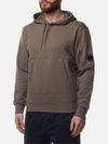 Diagonal Raised Fleece Lens Hoodie Walnut - CP COMPANY - BALAAN 5