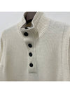 Wappen Patch Button Knit Top White - STONE ISLAND - BALAAN 5