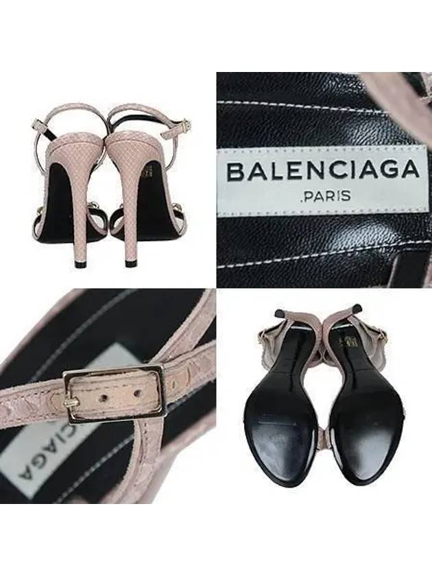 Pink python leather women s sandals shoes No 245 250 - BALENCIAGA - BALAAN 5