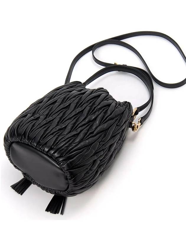 Matelasse Nappa Leather Bucket Bag Black - MIU MIU - BALAAN 4